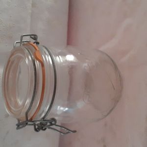 Old Vtg Le Parfait French Glass Canning Jar Gasket and Lid 0.75